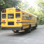 Bus driving away