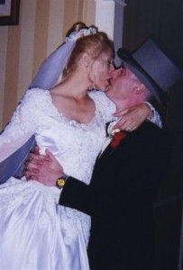 Kissing newlyweds