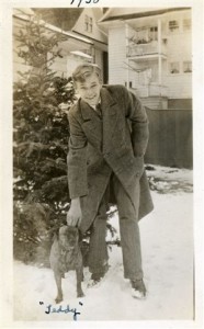 Teen with dog 1930s