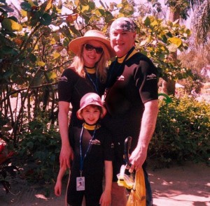 family in wetsuits