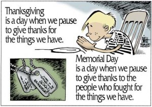 Memorial Day thanksgiving cartoon