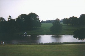 Moat, children playing by water, waters edge, castle moat, boys by river