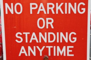 No parking sign, no standing sign, no parking or standing sign