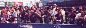 Photographers at Yankee Stadium Memorial, September 11, 9-11 Memorial, New York