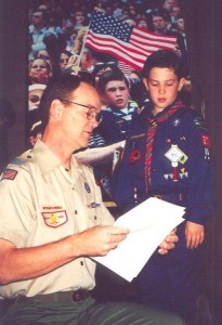 Scout, Boy Scout, Flag-waving boy scout, scouting, 9-11, September 11, Credit - AP