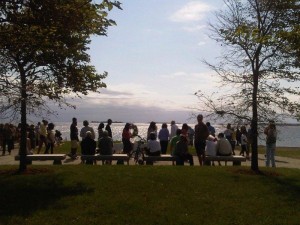 September 11 memorial, beach memorial, 10th anniversary of September 11, CT memorial, Sunset memorial