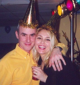 Millennium England at Millennium party hats Bianca and Phillip Bianca Tyler