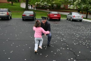 Superhero and Little Petal, Big Brother, little sister, running to my Superhero (2)