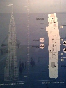 Intrepid- height of Chrysler Building NYC, New York City, aircraft carrier, museum